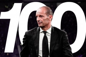 阿莱格里达成执教米兰100胜里程碑，俱乐部社媒晒海报祝贺