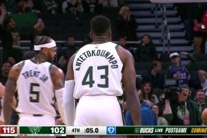 我也叫阿德托昆博！字母哥哥怒打2+1 送给杨瀚森第一个数据