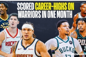 近一个多月6人面对勇士刷新生涯新高：戈登50分 谢泼德31分等