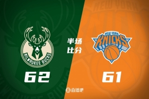 半场战报-雄鹿领先尼克斯1分 字母哥复出16+10 布伦森15分