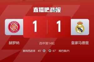 持续低迷！皇马联赛3连平各赛事近5场仅1胜 今日不敌排名18赫罗纳