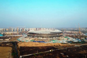 新鲜热乎的！黄河体育中心专业足球场即将进入新的施工环节