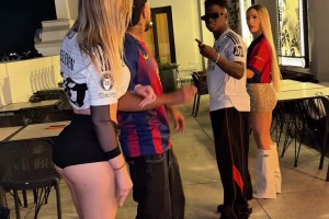 “内马尔”和“维尼修斯”互换女友！？这是互换巴萨皇马球衣吧